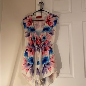 Colorful floral romper